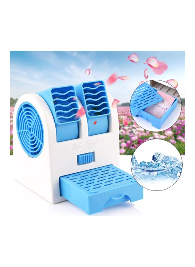 Generic - Portable Air Cooler With USB Fan 2.5W White/Blue - Image 1
