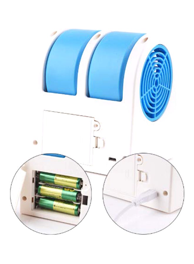 Generic - Portable Air Cooler With USB Fan 2.5W White/Blue - Image 1