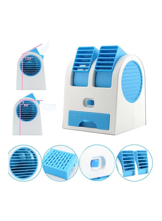 Generic - Portable Air Cooler With USB Fan 2.5W White/Blue - Image 1
