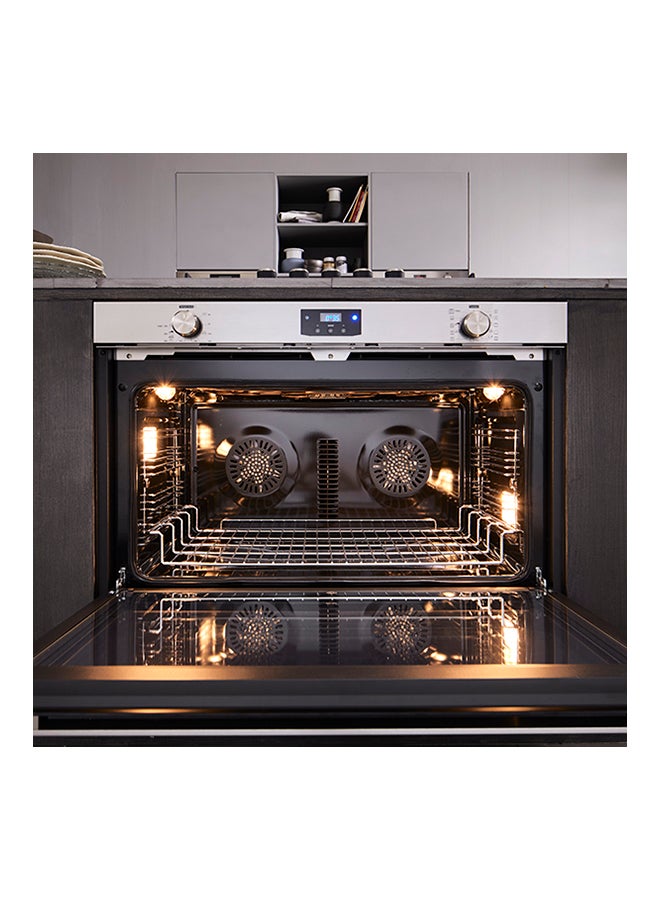 إلبا فرن بيلت ان - 90 سم - شاشة ديجتيال - 106 لتر - غاز - شواية غاز - مروحة تبريد - مروحة توزيع (طهي) ELIO G90 أسود/ فضي - Image 2