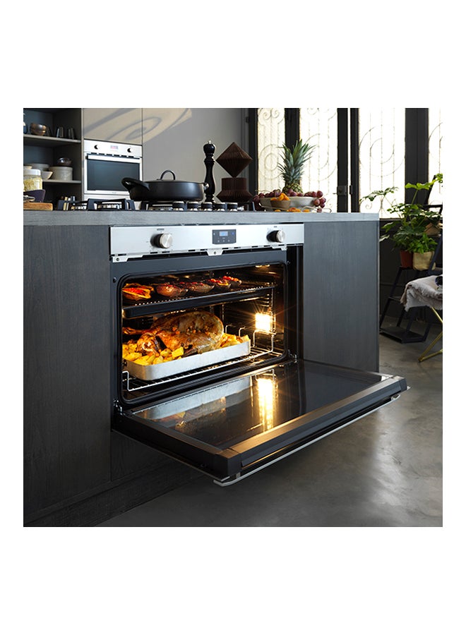 إلبا فرن بيلت ان - 90 سم - شاشة ديجتيال - 106 لتر - غاز - شواية غاز - مروحة تبريد - مروحة توزيع (طهي) ELIO G90 أسود/ فضي - Image 3