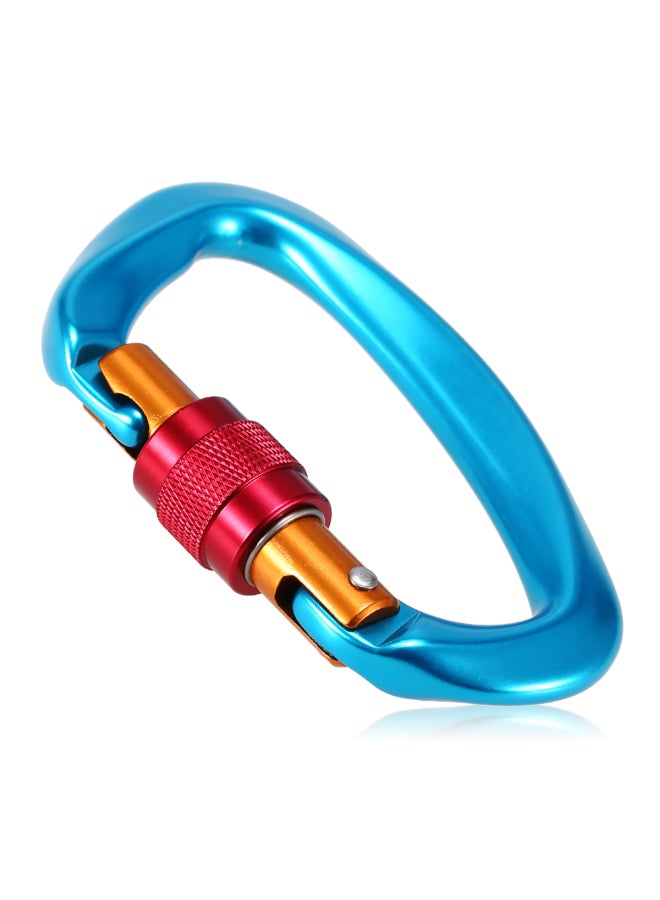 D-Shape Screw Locking Gate Carabiner And 8-Descender Set 17 x 6 x 17cm