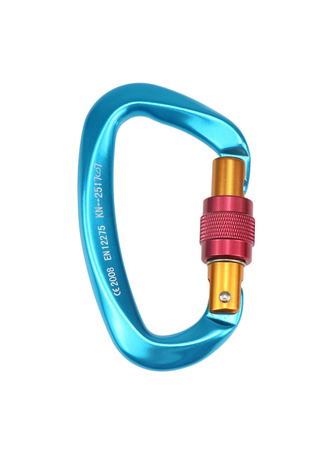 D-Shape Screw Locking Gate Carabiner And 8-Descender Set 17 x 6 x 17cm