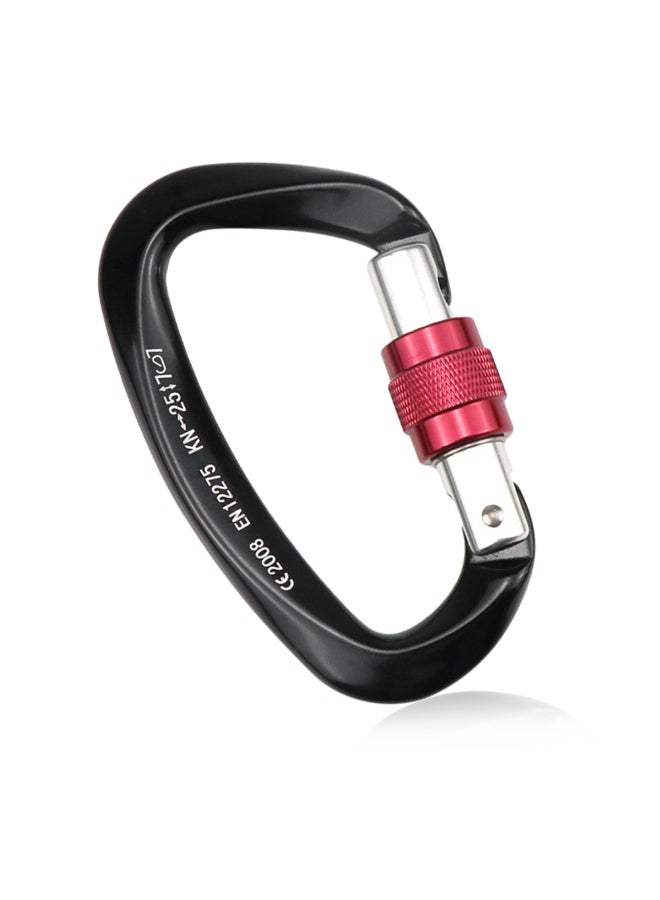 Generic D-Shape Screw Locking Gate Carabiner And 8-Descender Set 17 x 6 x 17cm  - Image 3