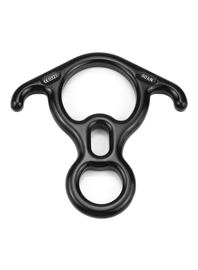 Generic D-Shape Screw Locking Gate Carabiner And 8-Descender Set 17 x 6 x 17cm  - Image 2