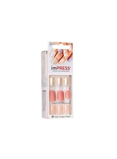 KISS Press On Manicure One Step Gel False Nail Set Pink/Beige/Silver  - Image 2
