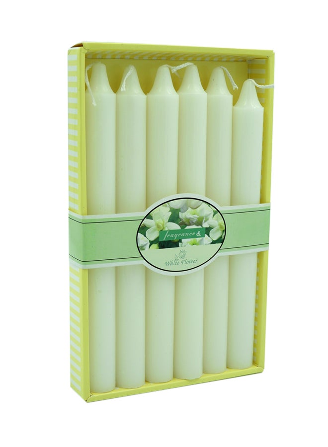 BABAZAM 6-Piece Fragrance Scented Candle White 20cm - Image 2