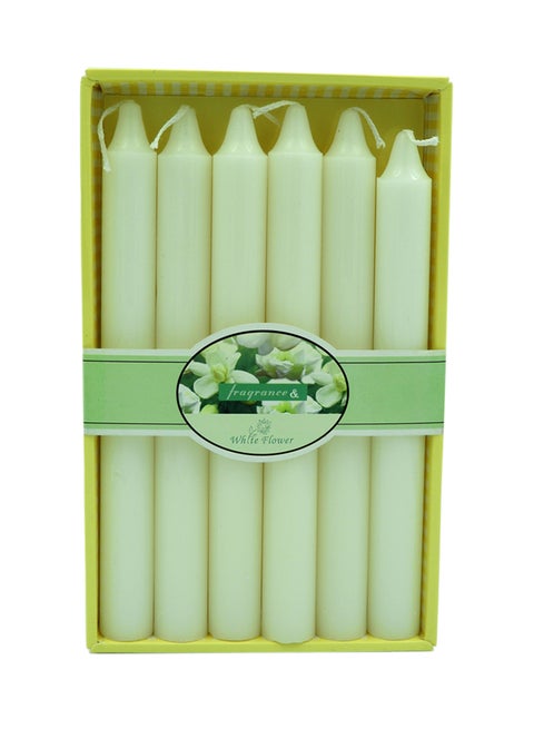6-Piece Fragrance Scented Candle White 20cm