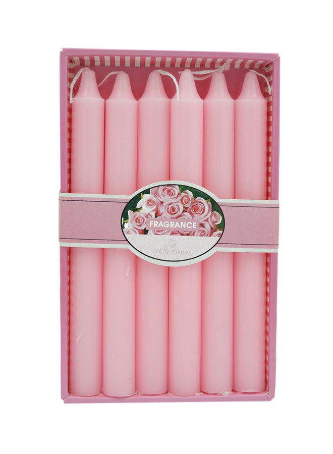 BABAZAM 6-Piece Scented Rose Candle Pink 20cm - Image 1