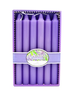 6-Piece Scented Lavender Candle Purple 20cm