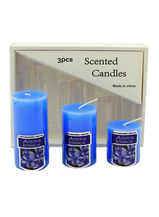 BABAZAM 3-Piece Scented Candles Blue 16.5x12.5cm  - Image 1