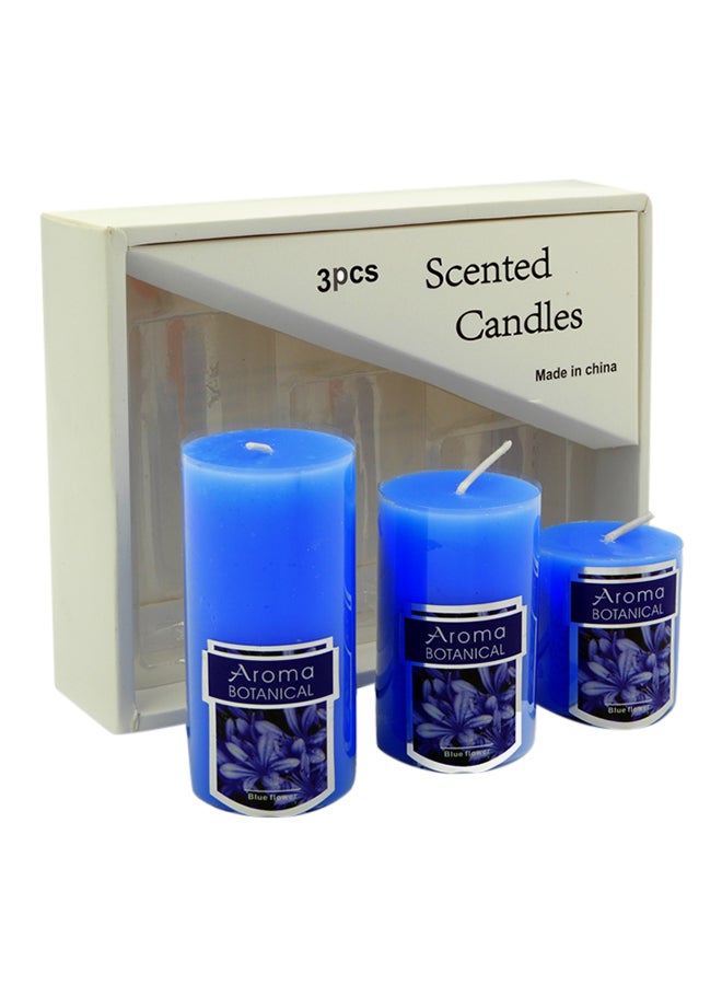 BABAZAM 3-Piece Scented Candles Blue 16.5x12.5cm  - Image 2