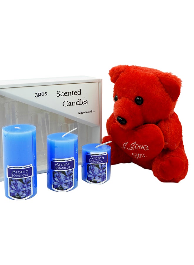 BABAZAM 3-Piece Scented Candles Blue 16.5x12.5cm  - Image 3