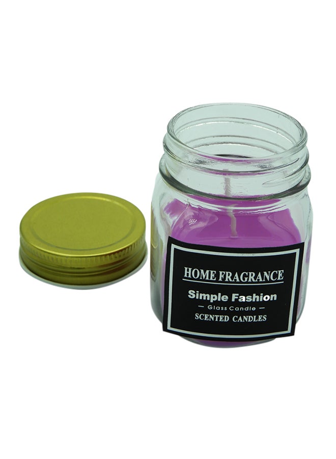 BABAZAM Simple Fashion Scented Glass Candle Purple 13x6.5cm - Image 1