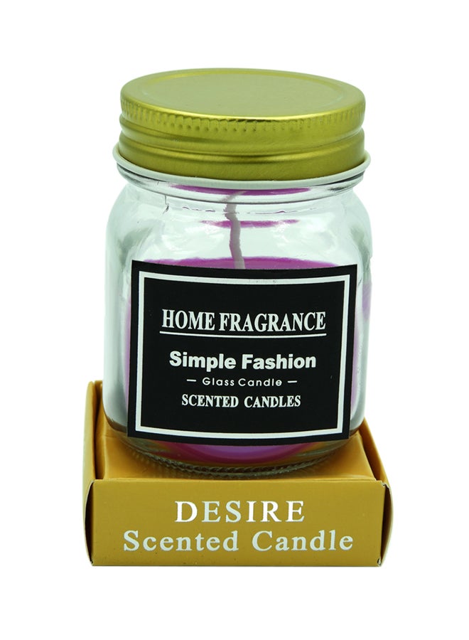 BABAZAM Simple Fashion Scented Glass Candle Purple 13x6.5cm - Image 2