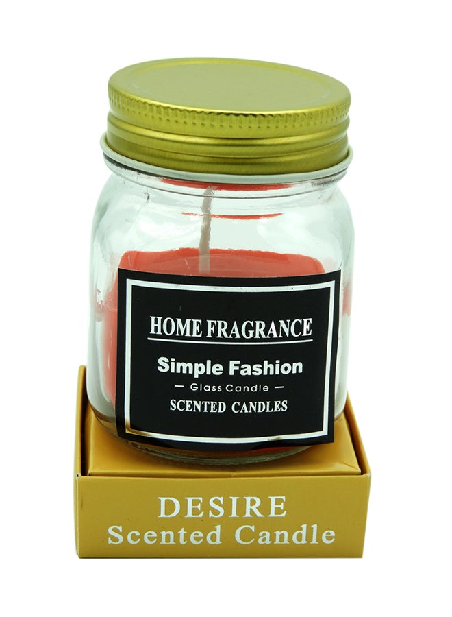 BABAZAM Simple Fashion Scented Glass Candle Red 13x6.5cm - Image 2