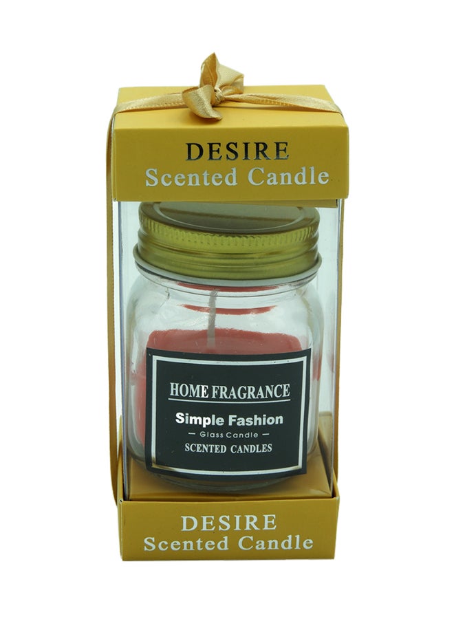 BABAZAM Simple Fashion Scented Glass Candle Red 13x6.5cm - Image 3