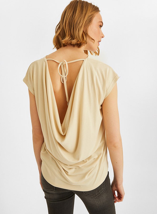 OXXO Back Detail Blouse Ecru  - Image 2