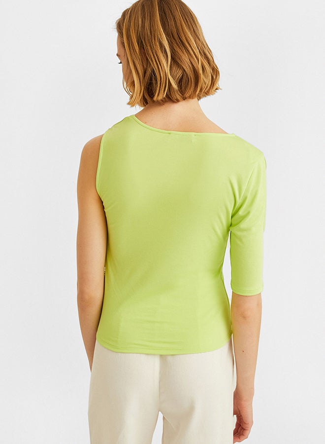 OXXO Asymmetric Blouse Light Green  - Image 2