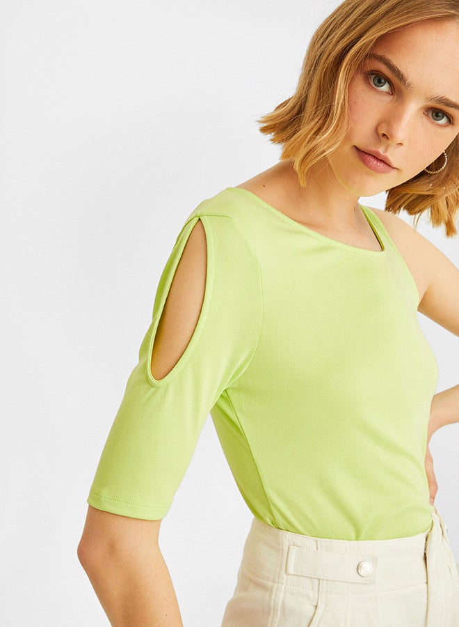 OXXO Asymmetric Blouse Light Green  - Image 4