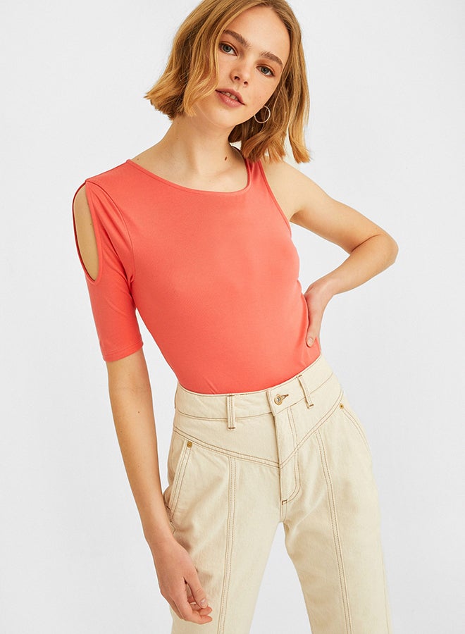 OXXO Asymmetric Blouse Coral  - Image 1