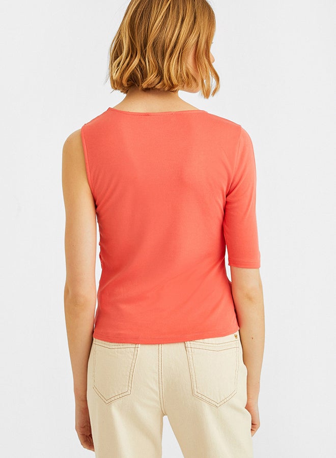 OXXO Asymmetric Blouse Coral  - Image 2
