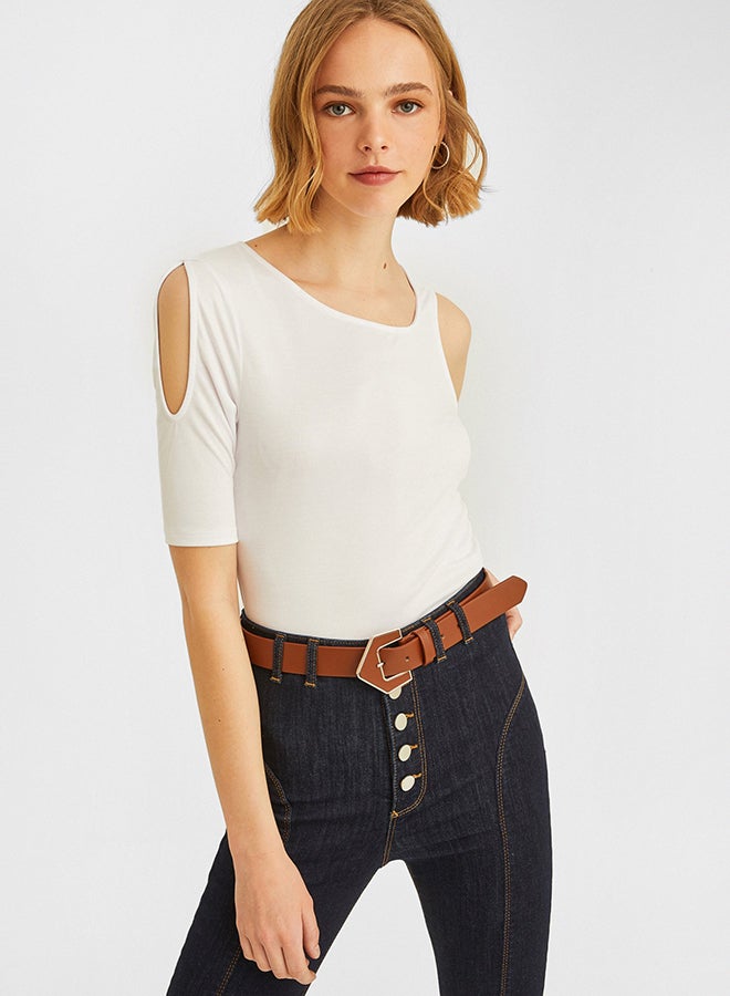 OXXO Asymmetric Blouse White  - Image 1