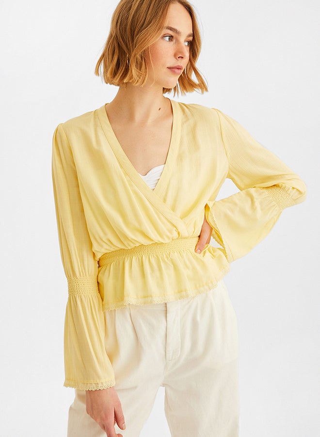 OXXO Smocked Panel Top Yellow - Image 1