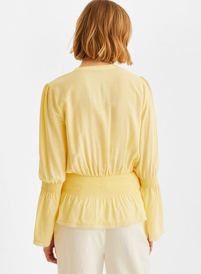 OXXO Smocked Panel Top Yellow - Image 2
