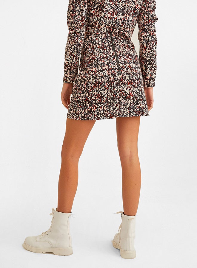 أو إكس إكس أو تنورة مطبعة متعدد الألوان - Image 2