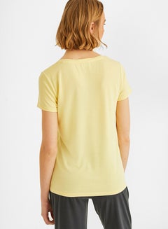 Solid T-Shirt Pale Yellow - v1585206276/N36146629V_2