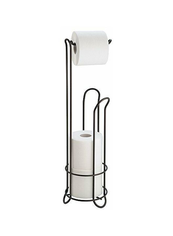 InterDesign - Toilet Paper Holder Black 7x24x7inch - Image 1