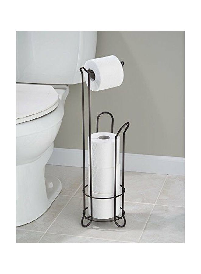 InterDesign - Toilet Paper Holder Black 7x24x7inch - Image 1