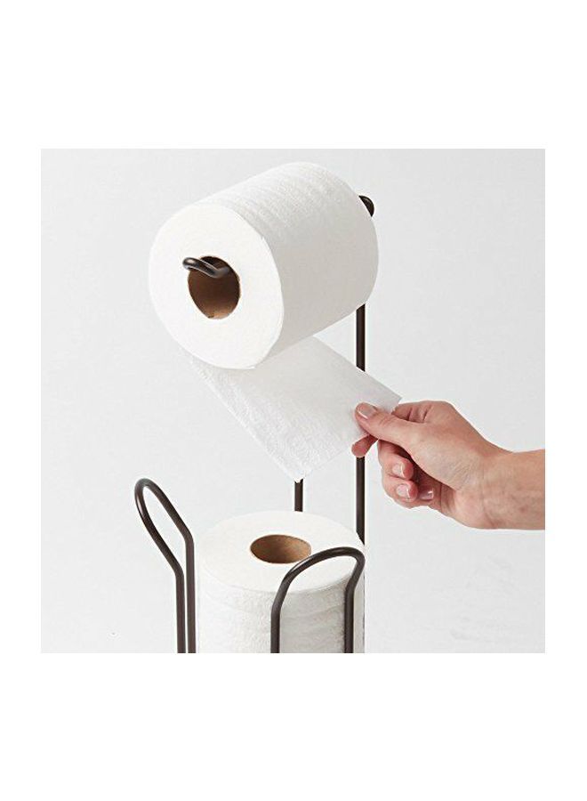 InterDesign - Toilet Paper Holder Black 7x24x7inch - Image 1