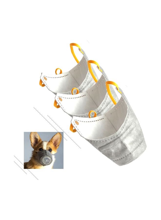 كمامات الحيوانات الأليفة بحزام قابل للتعديل من 3 قطع رمادي - Image 3