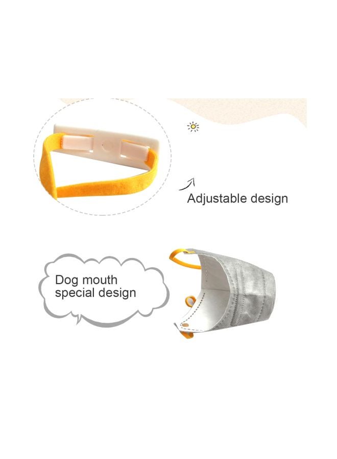 كمامات الحيوانات الأليفة بحزام قابل للتعديل من 3 قطع رمادي - Image 3