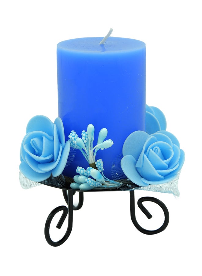 BABAZAM Scented Candle With Holder Blue 12x8.5cm  - Image 1