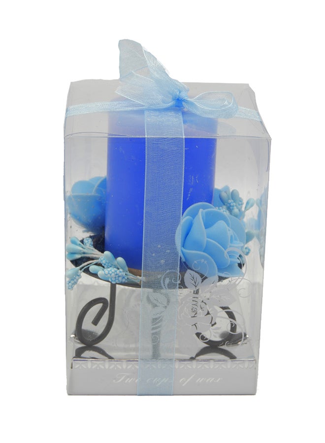 BABAZAM Scented Candle With Holder Blue 12x8.5cm  - Image 2