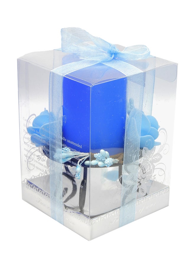 BABAZAM Scented Candle With Holder Blue 12x8.5cm  - Image 3