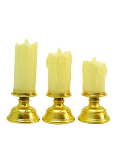 BABAZAM 3-Piece LED Candles Set White  - Image 1