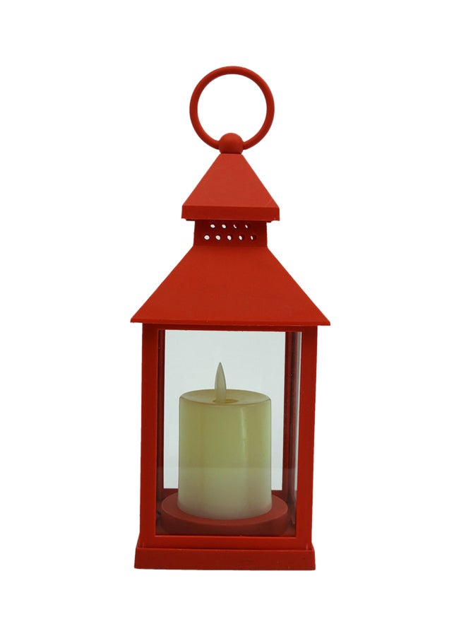 BABAZAM Lantern Shape Led Candle Red 23x10cm - Image 1