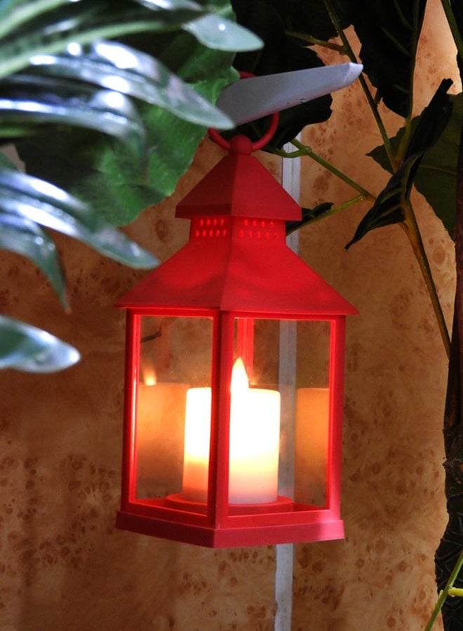 BABAZAM Lantern Shape Led Candle Red 23x10cm - Image 2