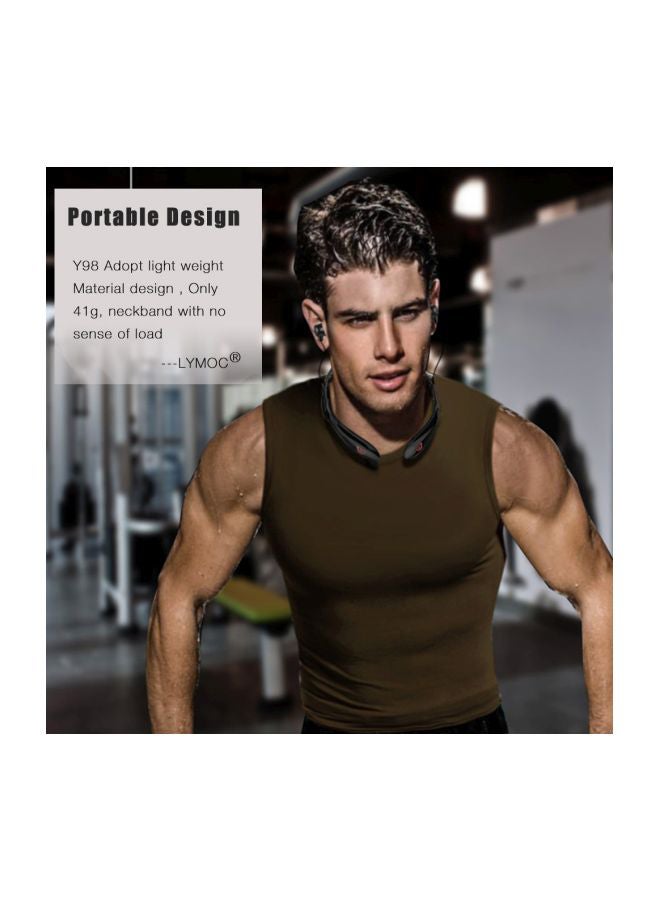 Beauenty Y98 Wireless Neckband With Mic Black  - Image 4