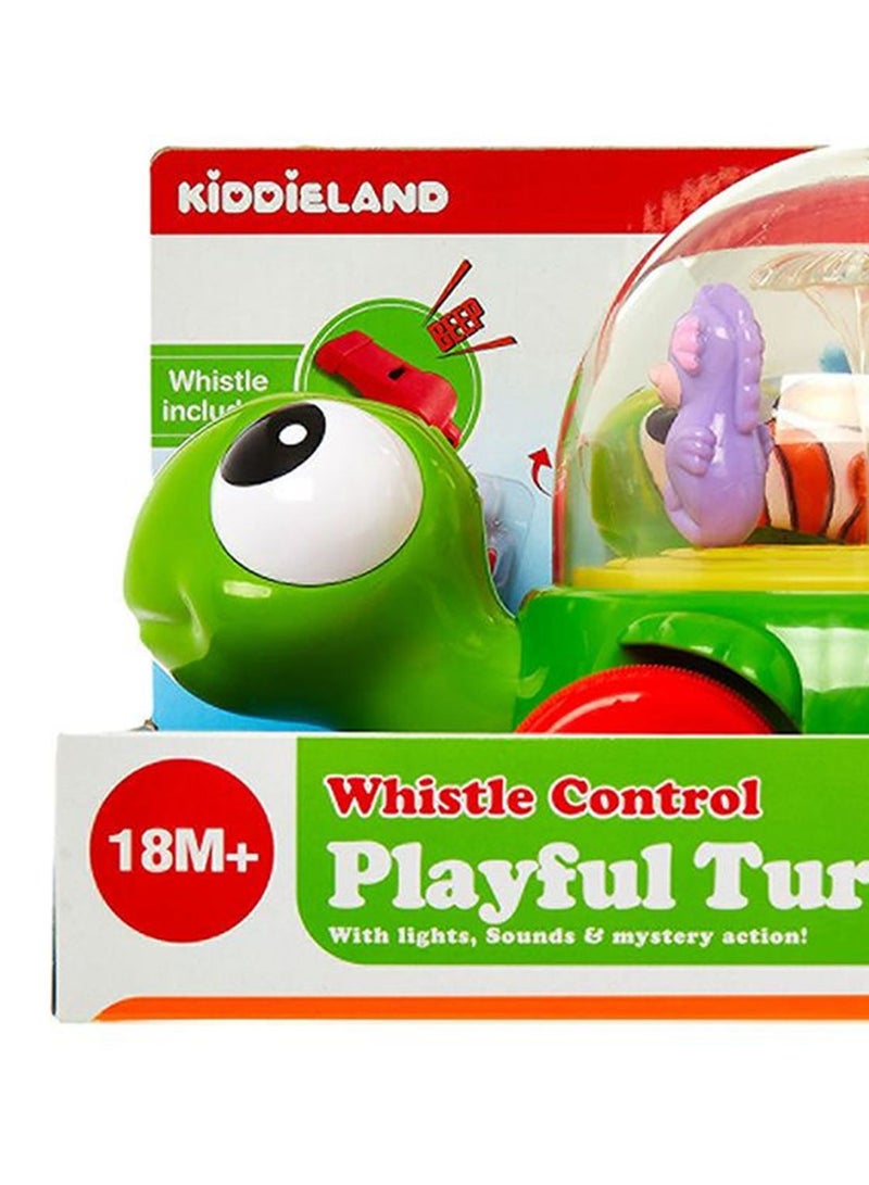 Kiddieland Whistle Control Playful Ride On Turtle - Image 2