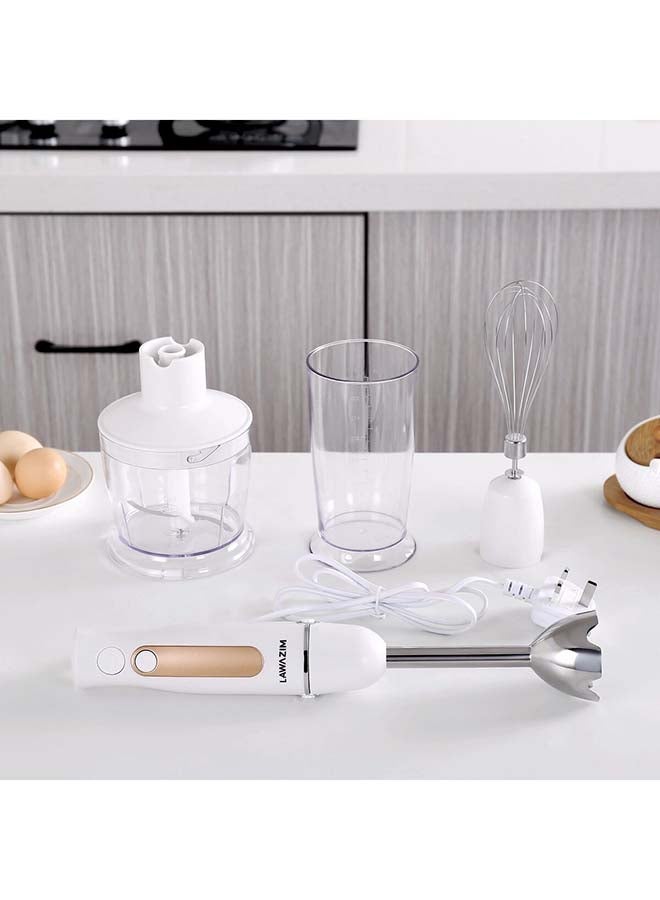 LAWAZIM 4-In-1 Multifunction Hand Blender 05-2105-02 White/Rose Gold  - Image 5
