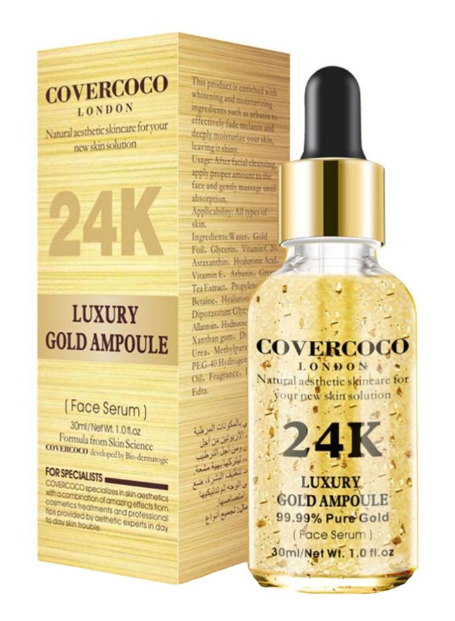 Covercoco London 24K Luxury Gold Ampoule Face Serum 30ml 