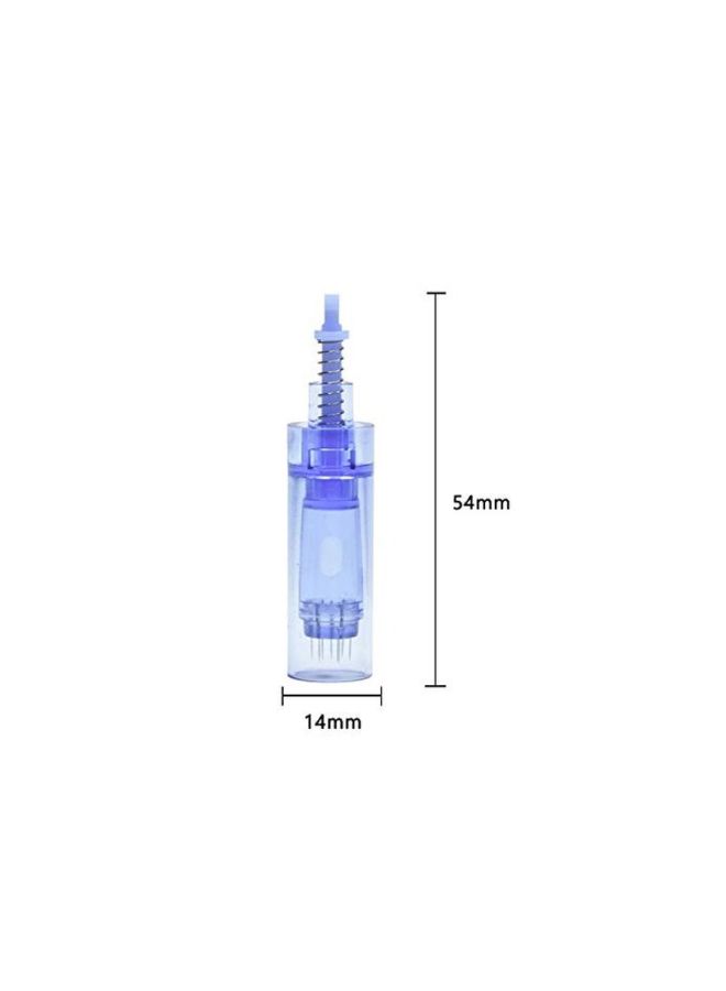 15-Piece Disposable Replacement 12-Pin Cartridges Needle Blue