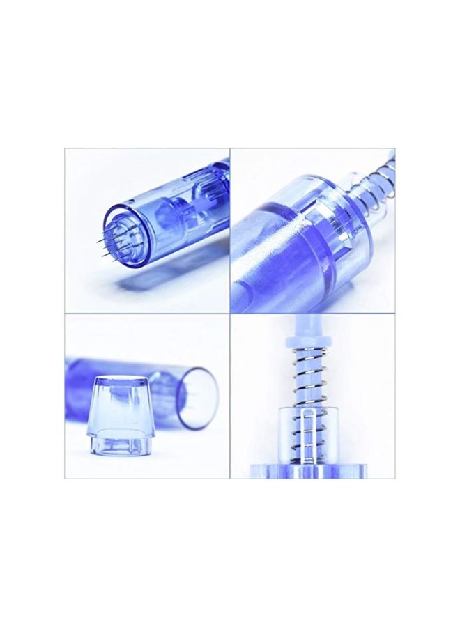 15-Piece Disposable Replacement 12-Pin Cartridges Needle Blue
