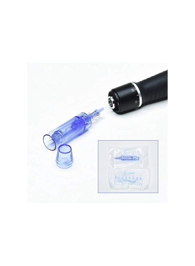 15-Piece Disposable Replacement 12-Pin Cartridges Needle Blue
