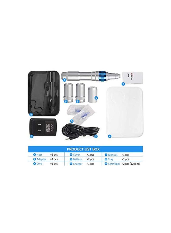 جهاز تدليك الوجه للعناية بالبشرة بالأبر الدقيقة فضي 720جرام - Image 5